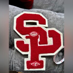 VINTAGE letterman FOOTBALL patch, 7.5”, measured in pics